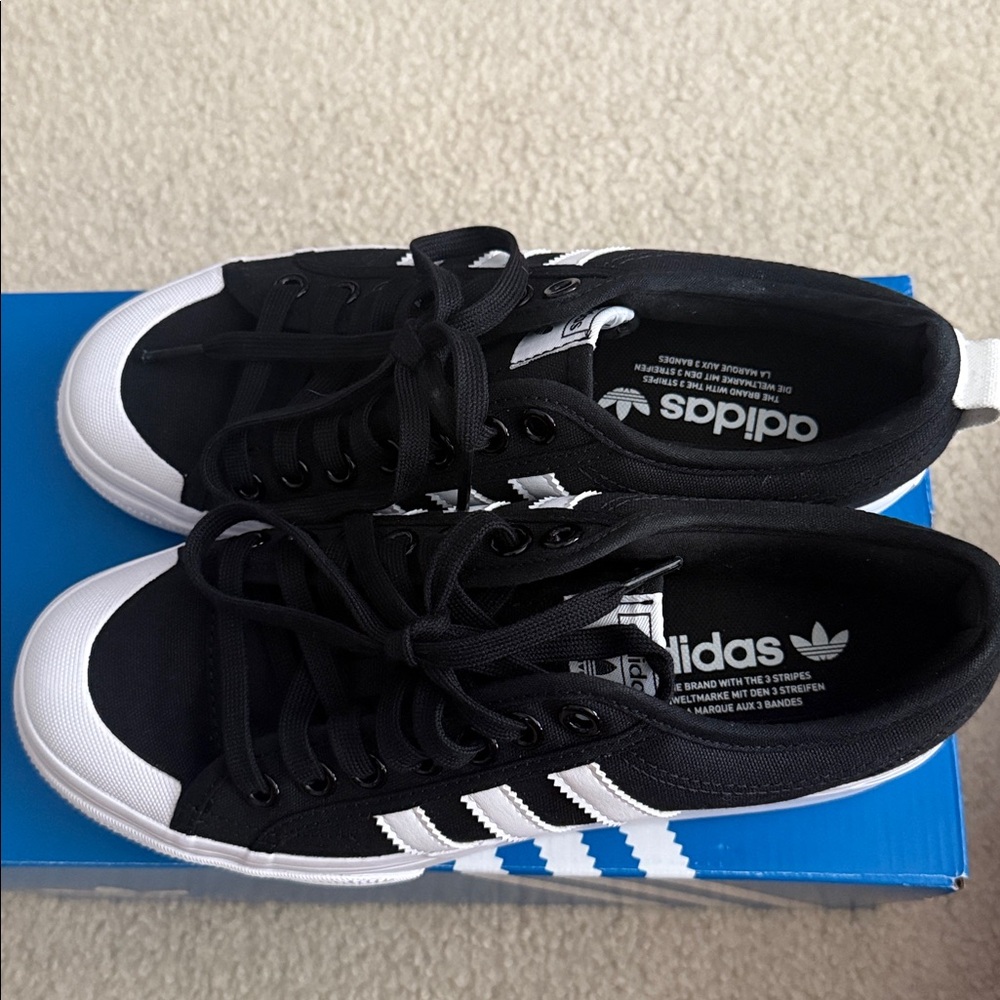 adidas Nizza Platform Lace Up  Womens Black Sneakers FV5321-A Size 8.5 - Picture 4 of 6